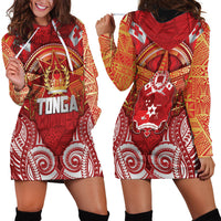 Tonga King's Birthday Hoodie Dress Gold Royal Crown Tribal Patterns DT05 - Polynesian Pride