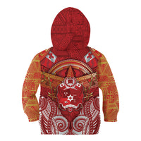 Tonga King's Birthday Kid Hoodie Gold Royal Crown Tribal Patterns DT05 - Polynesian Pride