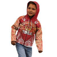 Tonga King's Birthday Kid Hoodie Gold Royal Crown Tribal Patterns DT05 - Polynesian Pride