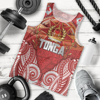 Tonga King's Birthday Men Tank Top Gold Royal Crown Tribal Patterns DT05 - Polynesian Pride