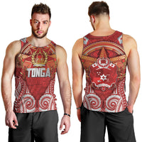 Tonga King's Birthday Men Tank Top Gold Royal Crown Tribal Patterns DT05 - Polynesian Pride