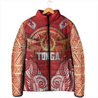Tonga King's Birthday Padded Jacket Gold Royal Crown Tribal Patterns DT05 - Polynesian Pride