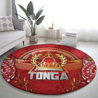 Tonga King's Birthday Round Carpet Gold Royal Crown Tribal Patterns DT05 - Polynesian Pride