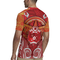 Tonga King's Birthday Rugby Jersey Gold Royal Crown Tribal Patterns DT05 - Polynesian Pride