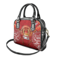 Tonga King's Birthday Shoulder Handbag Gold Royal Crown Tribal Patterns DT05 - Polynesian Pride