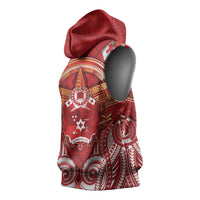 Tonga King's Birthday Sleeveless Hoodie Gold Royal Crown Tribal Patterns DT05 - Polynesian Pride
