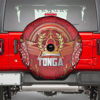 Tonga King's Birthday Spare Tire Cover Gold Royal Crown Tribal Patterns DT05 - Polynesian Pride