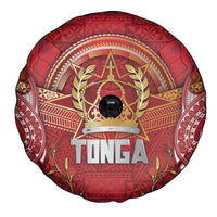 Tonga King's Birthday Spare Tire Cover Gold Royal Crown Tribal Patterns DT05 - Polynesian Pride