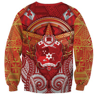 Tonga King's Birthday Sweatshirt Gold Royal Crown Tribal Patterns DT05 - Polynesian Pride