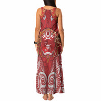 Tonga King's Birthday Tank Maxi Dress Gold Royal Crown Tribal Patterns DT05 - Polynesian Pride