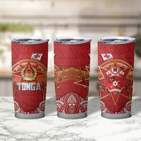 Tonga King's Birthday Tumbler Cup Gold Royal Crown Tribal Patterns DT05 - Polynesian Pride