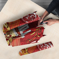 Tonga King's Birthday Umbrella Gold Royal Crown Tribal Patterns DT05 - Polynesian Pride