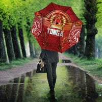 Tonga King's Birthday Umbrella Gold Royal Crown Tribal Patterns DT05 - Polynesian Pride
