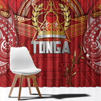 Tonga King's Birthday Window Curtain Gold Royal Crown Tribal Patterns DT05 - Polynesian Pride