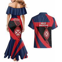 Wallis And Futuna Is In My DNA Couples Matching Mermaid Dress and Hawaiian Shirt - Polynesian Pride