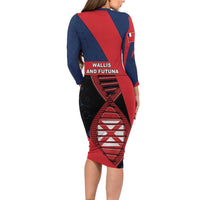 Wallis And Futuna Is In My DNA Long Sleeve Bodycon Dress - Polynesian Pride