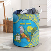 Personalised Palau Biib Bird Laundry Basket Rur Flower And Rock Islands Patterns