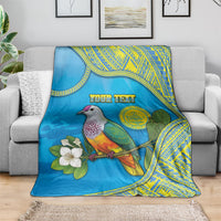 Personalised Palau Biib Bird Blanket Rur Flower And Rock Islands Patterns