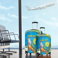 Personalised Palau Biib Bird Luggage Cover Rur Flower And Rock Islands Patterns