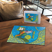 Personalised Palau Biib Bird Puzzle Rur Flower And Rock Islands Patterns