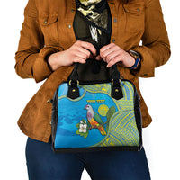 Personalised Palau Biib Bird Shoulder Handbag Rur Flower And Rock Islands Patterns