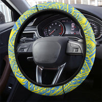 Palau Biib Bird Steering Wheel Cover Rur Flower And Rock Islands Patterns