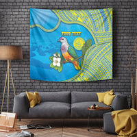 Personalised Palau Biib Bird Tapestry Rur Flower And Rock Islands Patterns