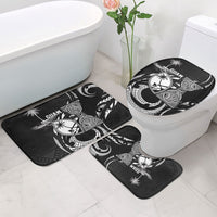 Guam Liberation Day Bathroom Set Black White Latte Stone Tribal Patterns
