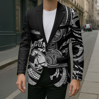 Personalised Guam Liberation Day Blazer Black White Latte Stone Tribal Patterns