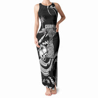 Personalised Guam Liberation Day Tank Maxi Dress Black White Latte Stone Tribal Patterns DT05 Women Black - Polynesian Pride