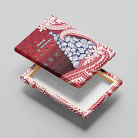 American Samoa Christmas Canvas Wall Art Seashell Xmas Tree Tribal Waves - Polynesian Pride