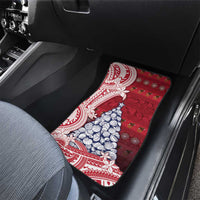 American Samoa Christmas Car Mats Seashell Xmas Tree Tribal Waves - Polynesian Pride