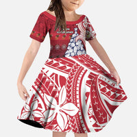 American Samoa Christmas Family Matching Mermaid Dress and Hawaiian Shirt Seashell Xmas Tree Tribal Waves - Polynesian Pride