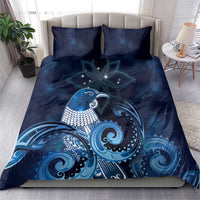 New Zealand Matariki Bedding Set Maori Tui Bird Blue Galaxy DT05 - Polynesian Pride
