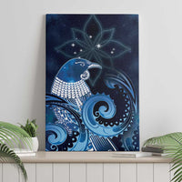 New Zealand Matariki Canvas Wall Art Maori Tui Bird Blue Galaxy