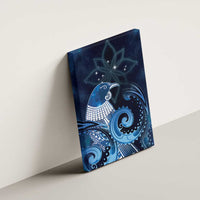New Zealand Matariki Canvas Wall Art Maori Tui Bird Blue Galaxy