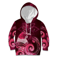 New Zealand Matariki Kid Hoodie Maori Tui Bird Magenta Galaxy
