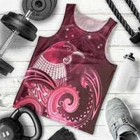 New Zealand Matariki Men Tank Top Maori Tui Bird Magenta Galaxy