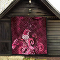 New Zealand Matariki Quilt Maori Tui Bird Magenta Galaxy