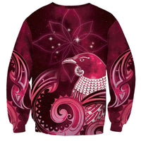 New Zealand Matariki Sweatshirt Maori Tui Bird Magenta Galaxy