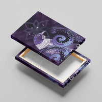 New Zealand Matariki Canvas Wall Art Maori Tui Bird Purple Galaxy