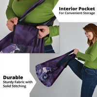 New Zealand Matariki Grocery Bag Maori Tui Bird Purple Galaxy