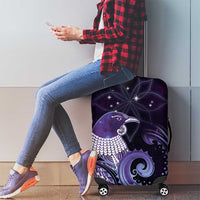New Zealand Matariki Luggage Cover Maori Tui Bird Purple Galaxy DT05 - Polynesian Pride