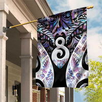 New Zealand Aotearoa Garden Flag Pikorua Single Twist Pink Paua Shell