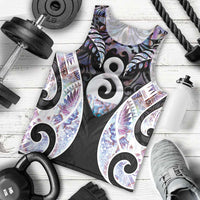 New Zealand Aotearoa Men Tank Top Pikorua Single Twist Pink Paua Shell