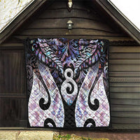 New Zealand Aotearoa Quilt Pikorua Single Twist Pink Paua Shell