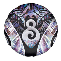 New Zealand Aotearoa Spare Tire Cover Pikorua Single Twist Pink Paua Shell