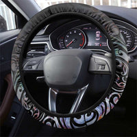 New Zealand Aotearoa Steering Wheel Cover Pikorua Single Twist Pink Paua Shell