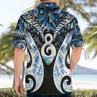 New Zealand Aotearoa Hawaiian Shirt Pikorua Single Twist Green Paua Shell