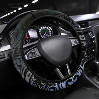 New Zealand Aotearoa Steering Wheel Cover Pikorua Single Twist Green Paua Shell